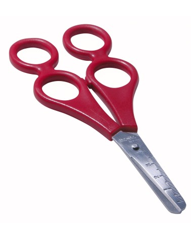 Therapy scissors with two handle eyes on each side.