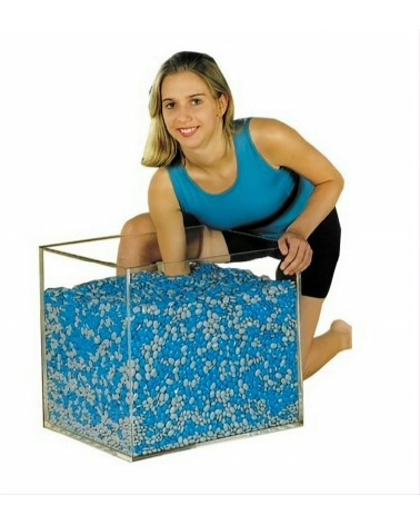 TheraBeans® 30 kg plastic beans made of polypropylene, incl. polyacrylbox (40 x 50 x 40 cm)