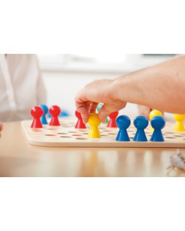 Go 4 wooden game board 50x50cm with figures and dice - 74.00