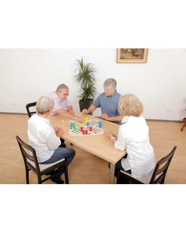 Go 4 wooden game board 50x50cm with figures and dice - 74.00