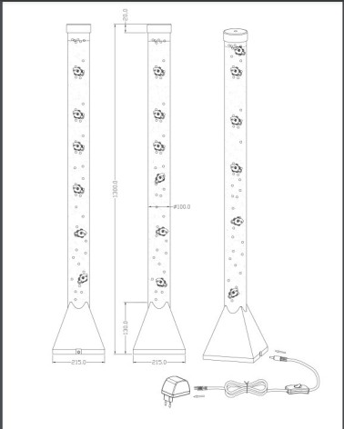 Colonna d'acqua incl. Pesce decorativo