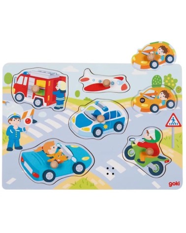 Soundpuzzle Traffico con rumori dei veicoli – Divertimento per bambini da 1 anno