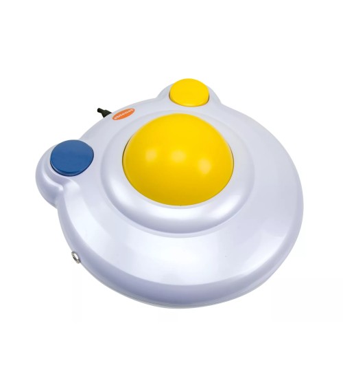 Großer gelber Trackball zur Cursorsteuerung