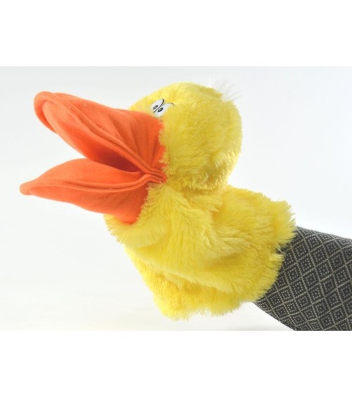 Music hand puppet duck