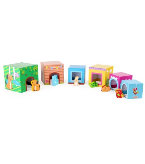 Stack cubes with figures Pets
