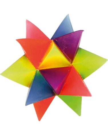 Leuchtflummi Kristall - Maße: Ø 5,5cm - Material: Gummi, Metall - 2,99