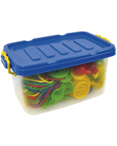 Fädelknöpfe Box - Matériel: plastique, contenu: 8 dentelle de nylon