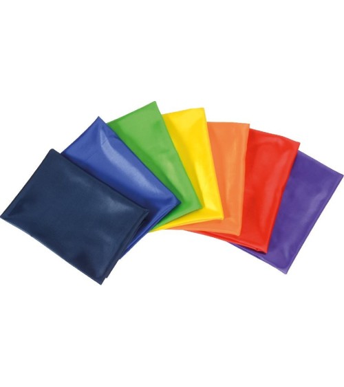 Set of 7 colorful fabric webs