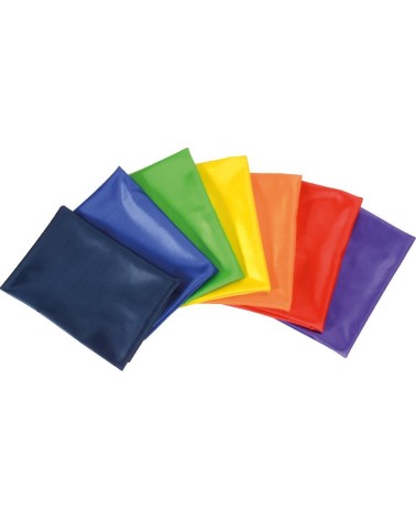 Set of 7 colorful fabric webs