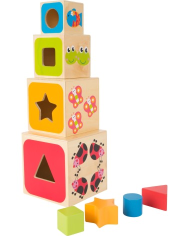 Cubos Stack Geo - ABC - Material: Madera