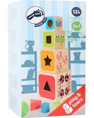 Cubos Stack Geo - ABC - Material: Madera