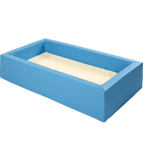 Foam beds with synthetic leather cover - approx. 126x 70 x height 25 cm - with integrated foam floor - without mattress