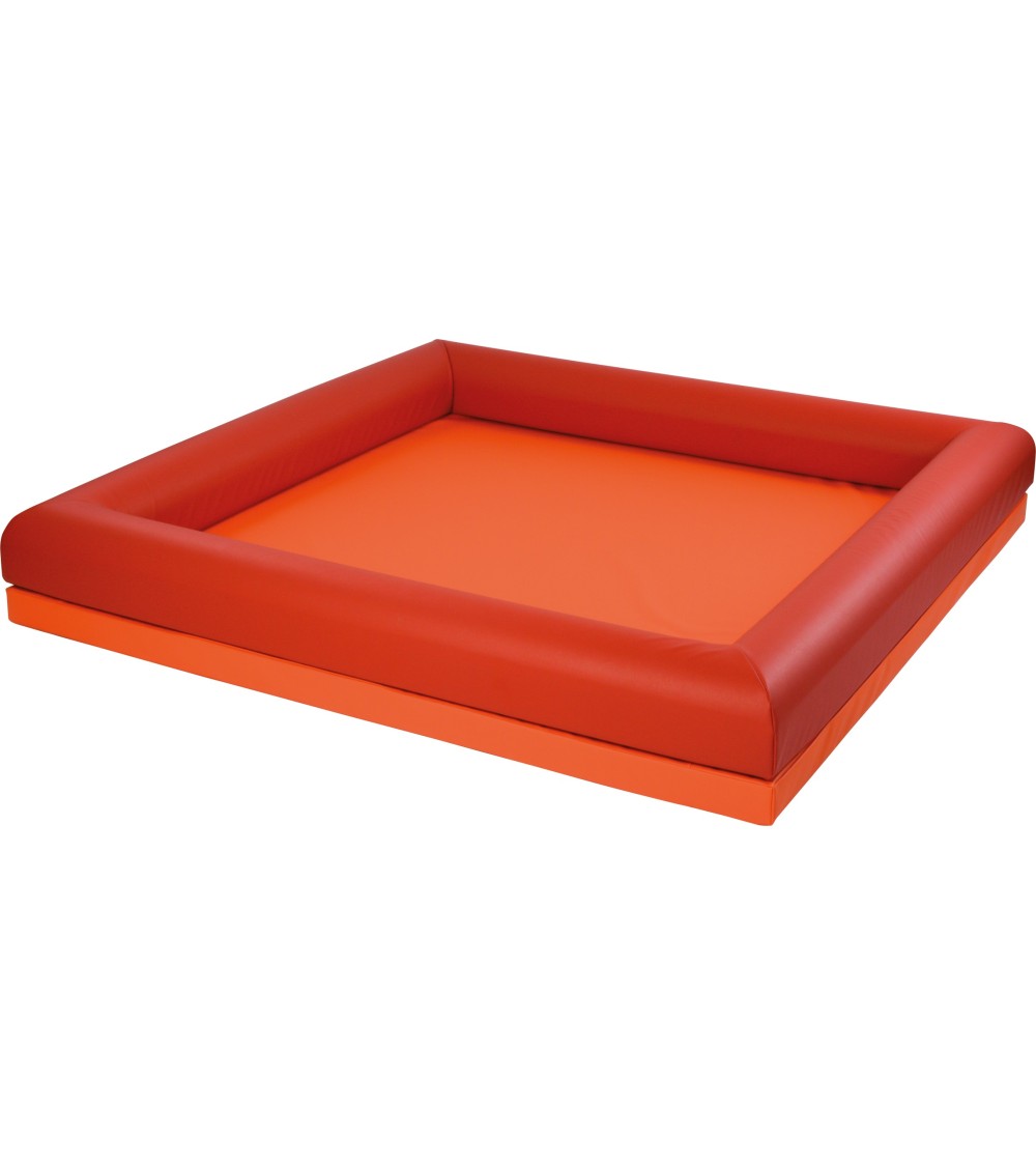 Nido de piedra & césped de baño solar - 180 x 180 x 28 cm - calidad de espuma RG 25/40 - cubierta: cuero artificial