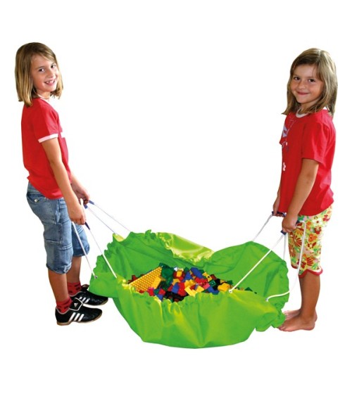 Aufräumsack & Spieldecke, CE geprüft - Farbe: Grün - Maße: Ø 135cm