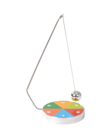 Pendule chanceux - Dimensions: Ø 10x24cm - Matériel: plastique, métal, papier
