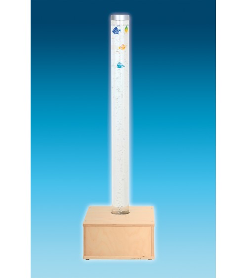Colonne d'eau incl. base en bois et décoration
