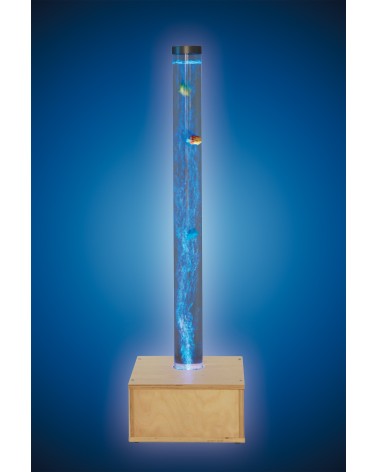 Columna de agua incl. base de madera y decoración
