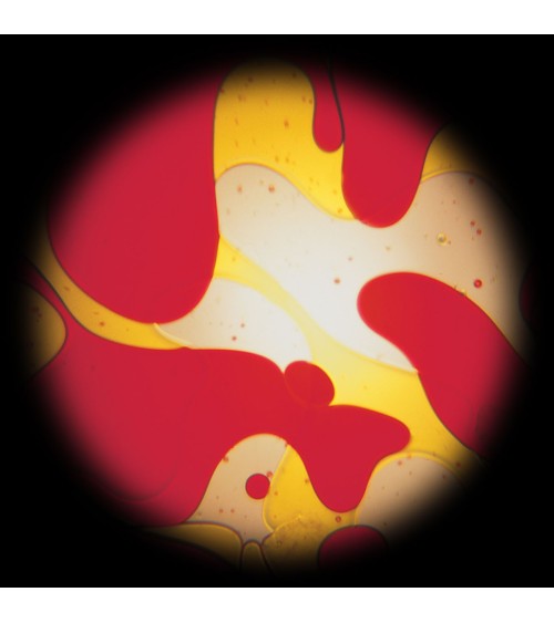 Yellow-Red Oil Sheet met Lavalamp effect op de Space Projector