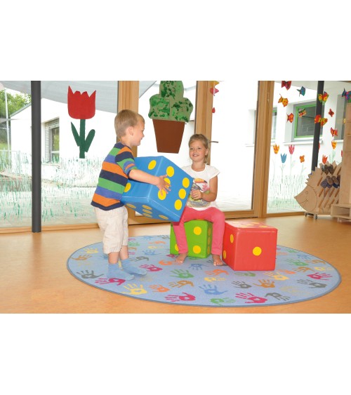 Soft Cube - Dimensions: 30x30x30 CM - Leatherette, Foam RG 25