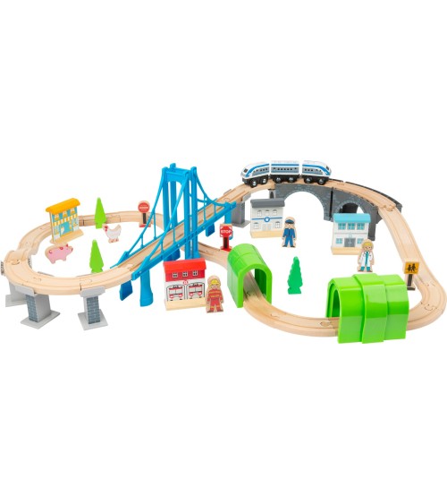 Wooden railway bridge - Dimensions: approx. 83x83x20cm