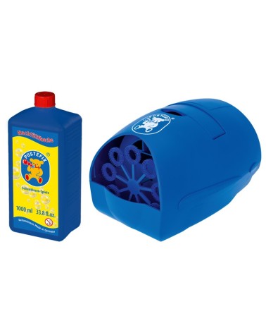 PUSTEFIX Bubble Machine Party Bubbler incl. 1000ml bulle liquide & alimentation
