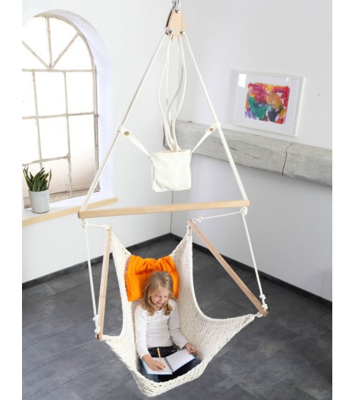 Traumschwinger L Set Hängestuhl aus Biobaumwolle mit Höhenverstellung