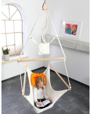 Traumschwinger L Set Hängestuhl aus Biobaumwolle mit Höhenverstellung