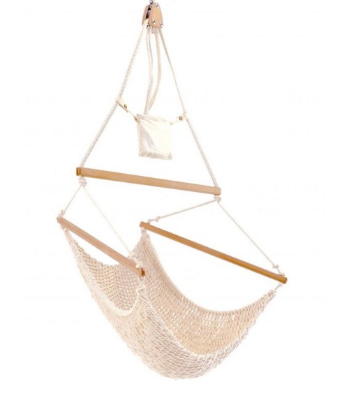 Traumschwinger L Set Hängestuhl aus Biobaumwolle mit Höhenverstellung