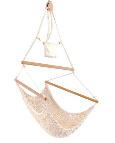 Traumschwinger L Set Hängestuhl aus Biobaumwolle mit Höhenverstellung