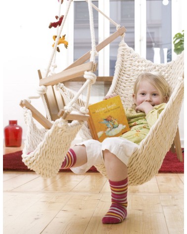 Kinderschwinger M Set Plus – Kinderhängematte aus Biobaumwolle