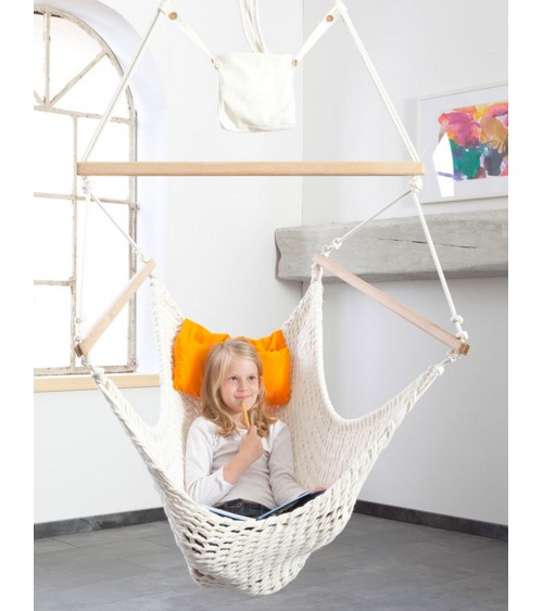 Traumschwinger L Set chaise suspendue en coton biologique avec réglage de hauteur