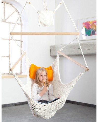 Traumschwinger L Set Hängestuhl aus Biobaumwolle mit Höhenverstellung