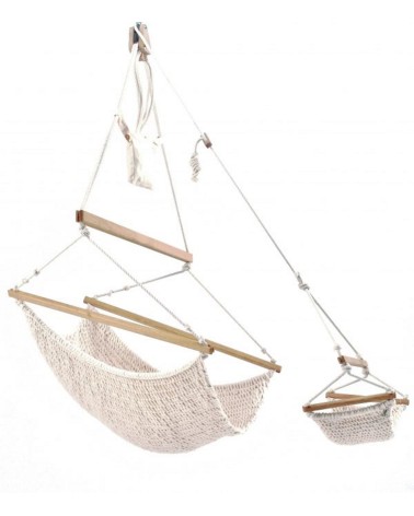 Traumschwinger XL Set Plus en coton biologique avec réglage de hauteur