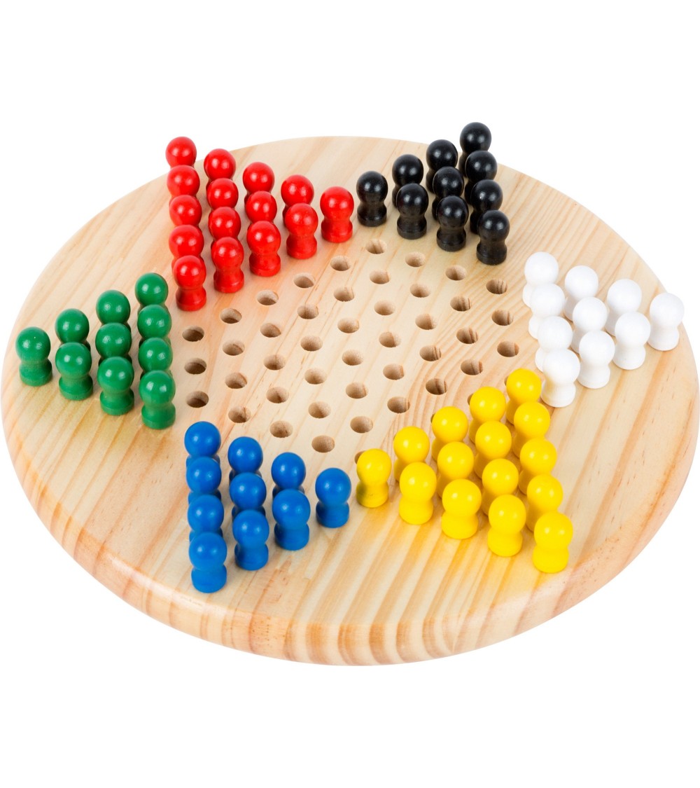 Halma from wood - height: approx. 4cm, Ø approx. 22cm - 14,99