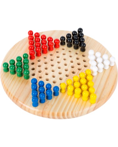 Halma from wood - height: approx. 4cm, Ø approx. 22cm - 14,99