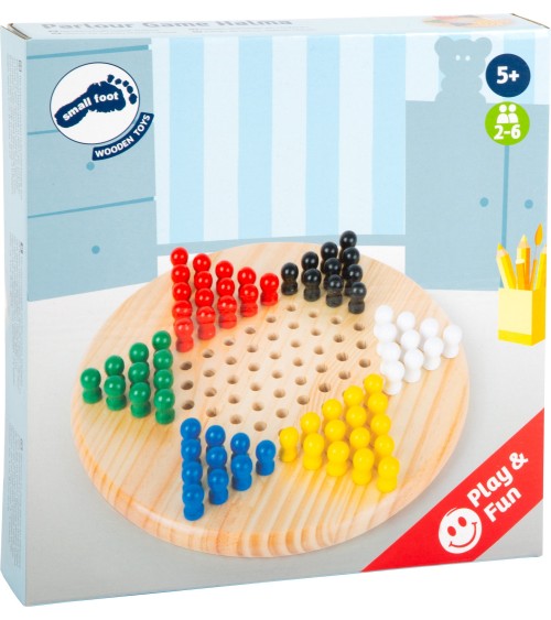 Halma from wood - height: approx. 4cm, Ø approx. 22cm - 14,99