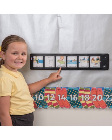 Narrative board - scheduler - incl. 12 blank cards each approx. 11.5x5.6 cm for free design