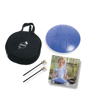 TONGO-GO staal tumbler 12 Grote blauwe incl. Tempel en draagzak gemaakt van katoen - Material, staal geschilderd