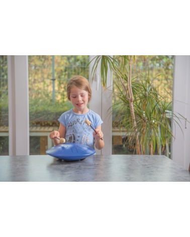 TONGO-GO steel tumbler 12" Large blue incl. temple and carrying bag made of cotton - Material: steel painted