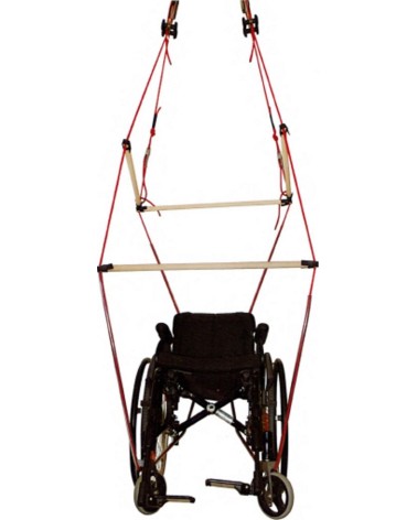 Mobile rolstoel swing voor kinderen in de buurt. Verzamel instructies en transportzak