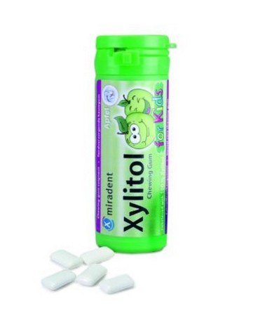 Gum Xylitol pour les enfants avec goût de pomme, 30 pièces - 3,60