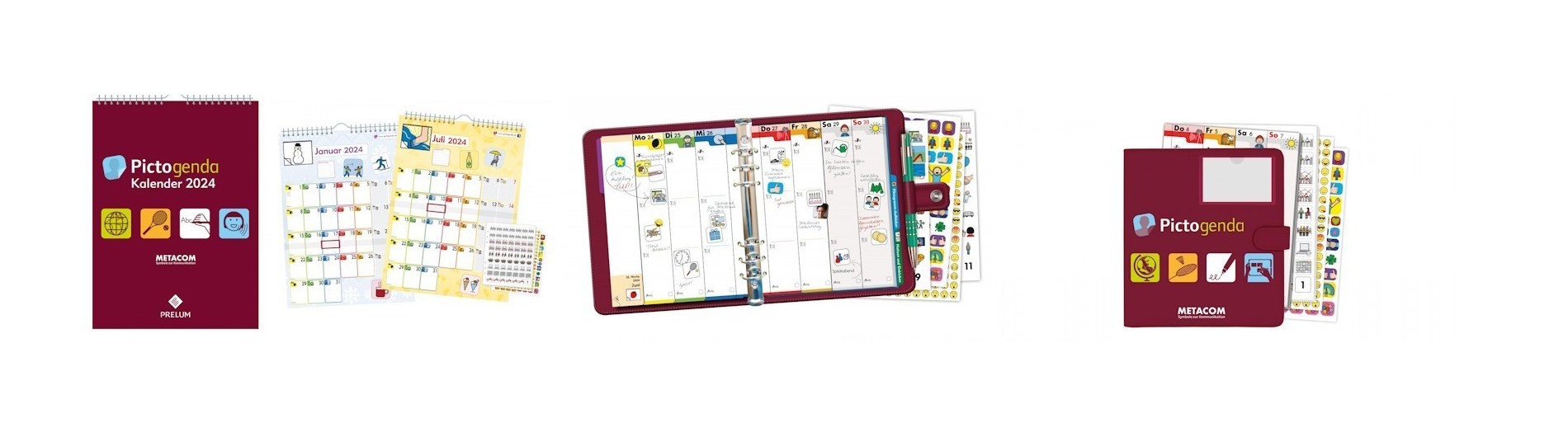 Kalender mit Symbolen